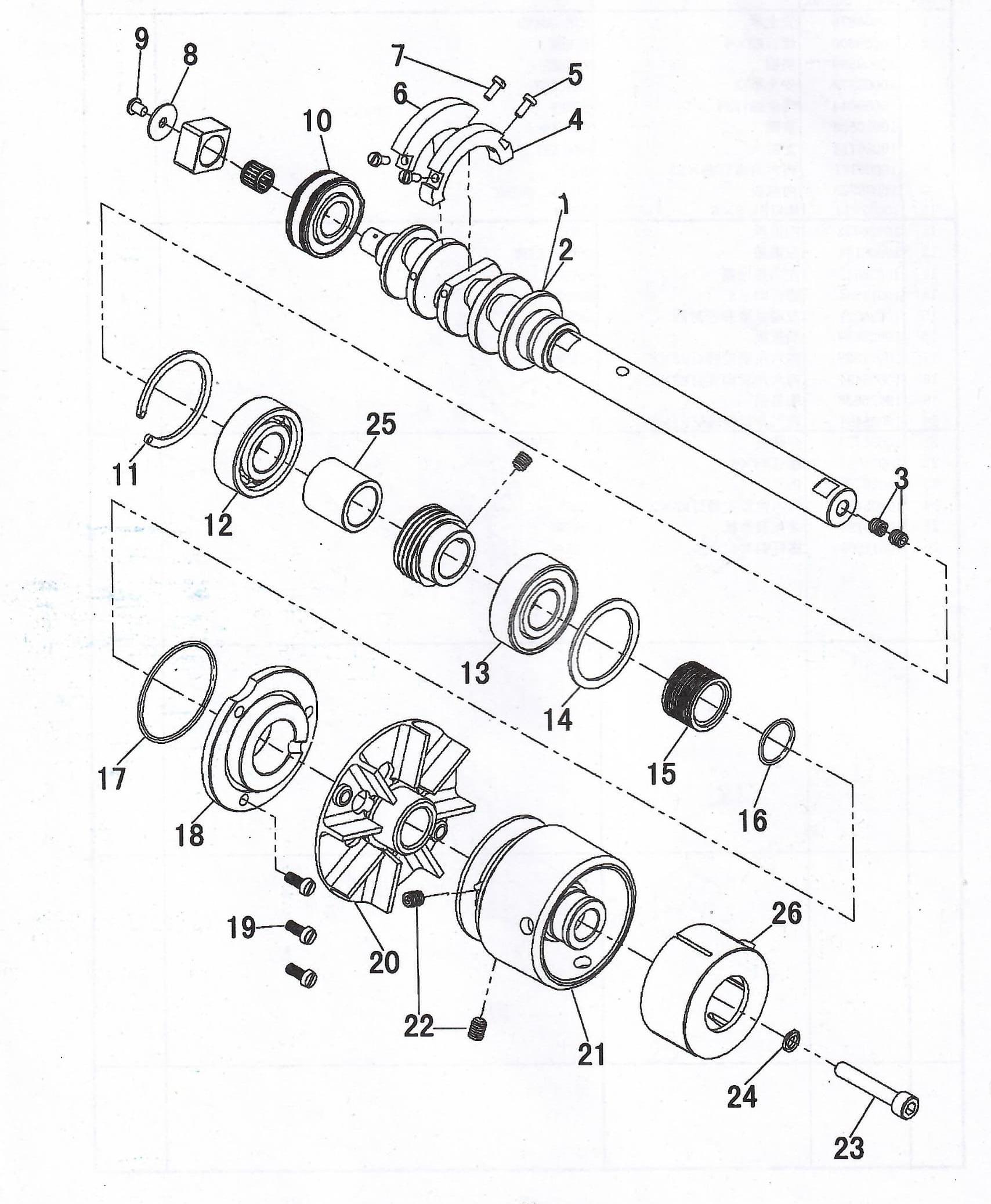 4 CRANKSHAFT DRIVE MECHANISM фото