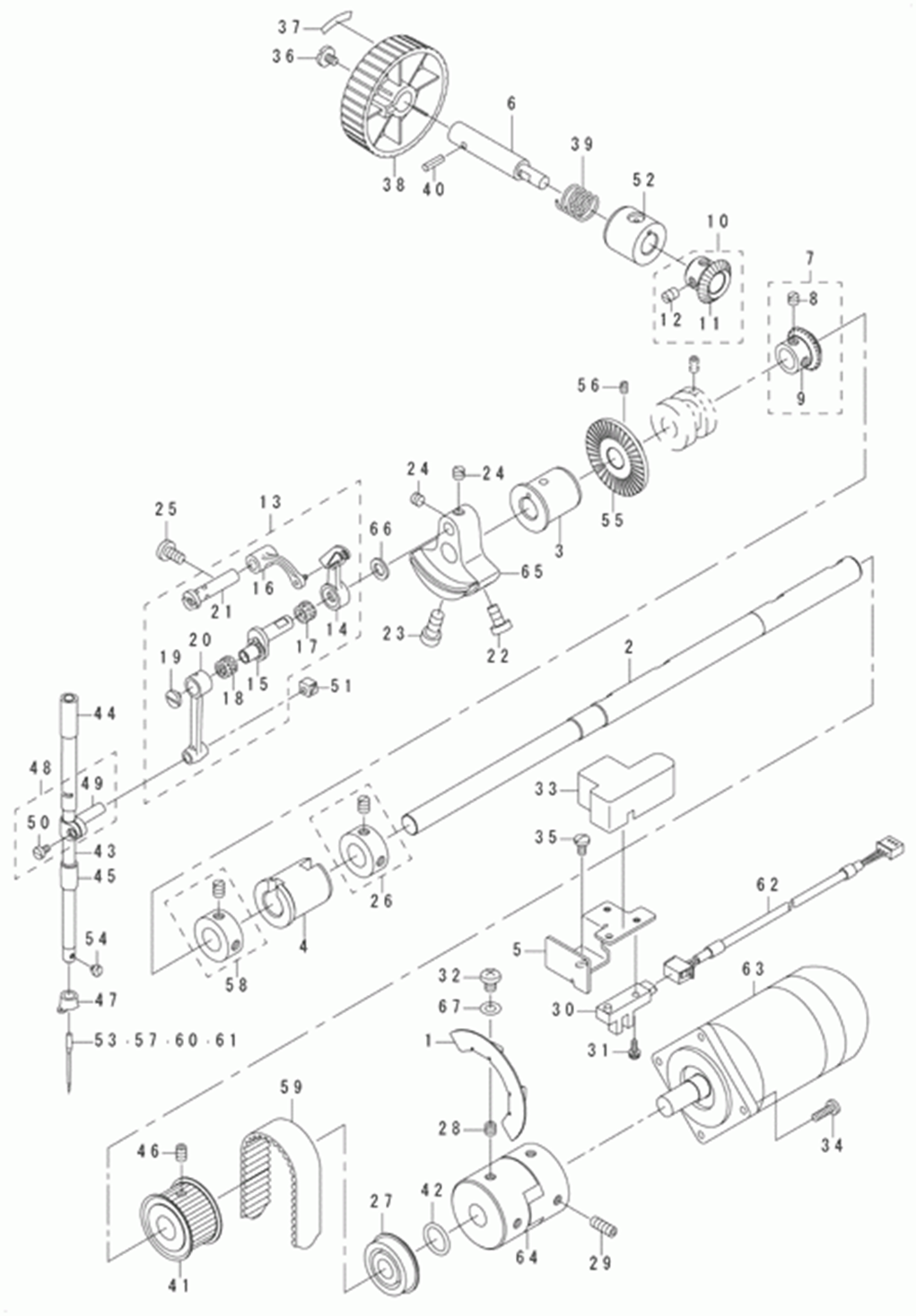 LK-1942HA - 3.MAIM SHAFT & NEEDLE BAR COMPONENTS