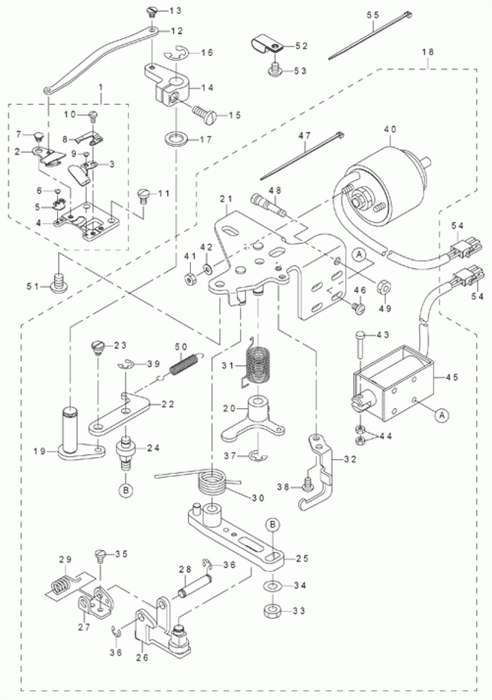 DLN-6390-7 - 7.THREAD TRIMMER COMPONENTS (EXCLUSIVE PARTS FOR DLN-6390-7)