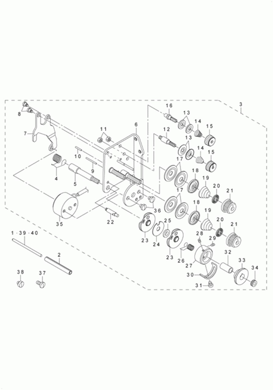 LU-1560 - 16.THREAD TENSION COMPONENTS (FOR 1560-7)