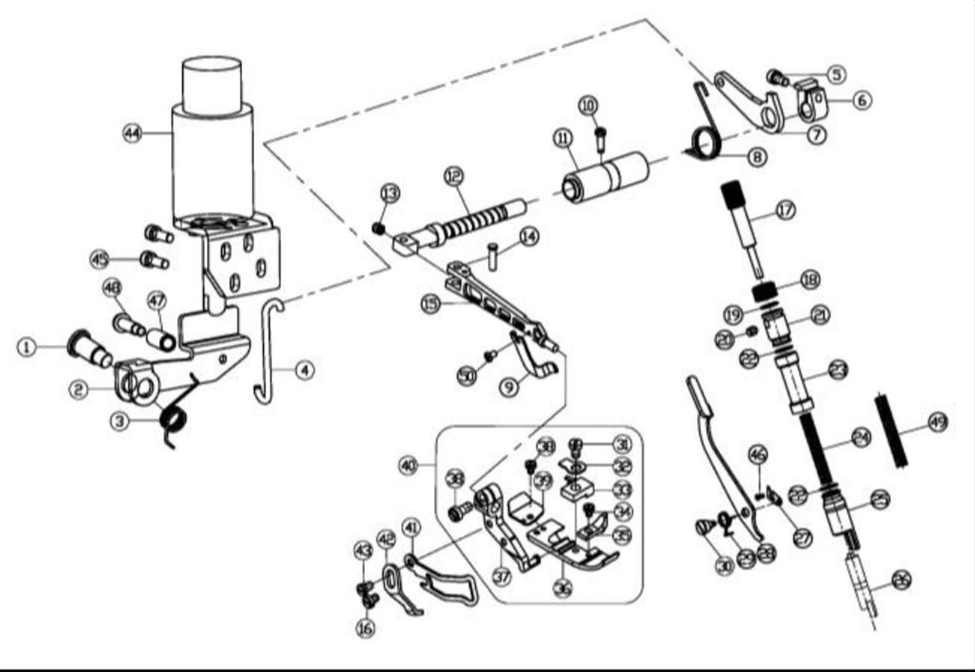 19 Presser Foot Mechanism фото