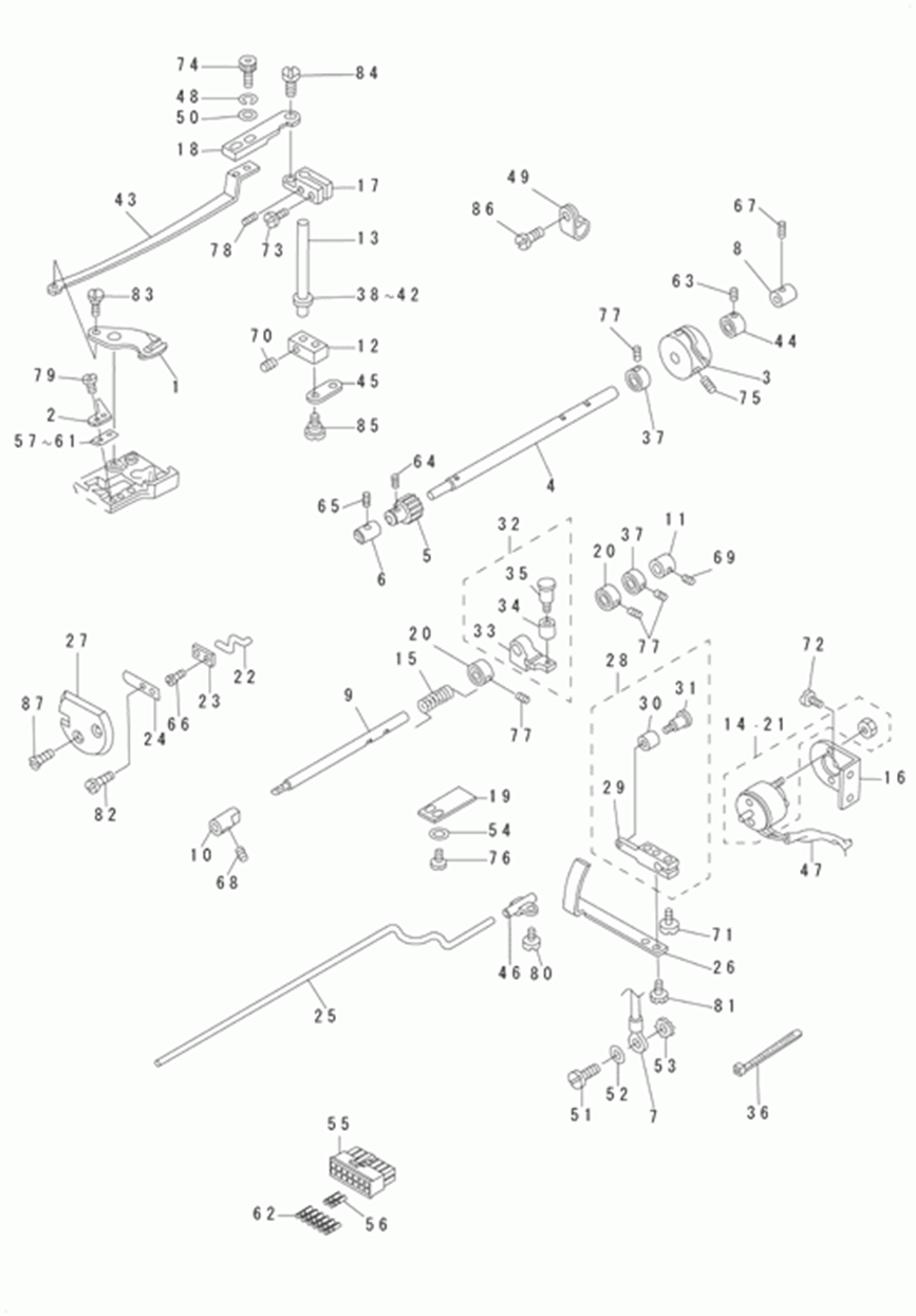 DSC-246 - 7.THREAD TRIMMER COMPONENTS