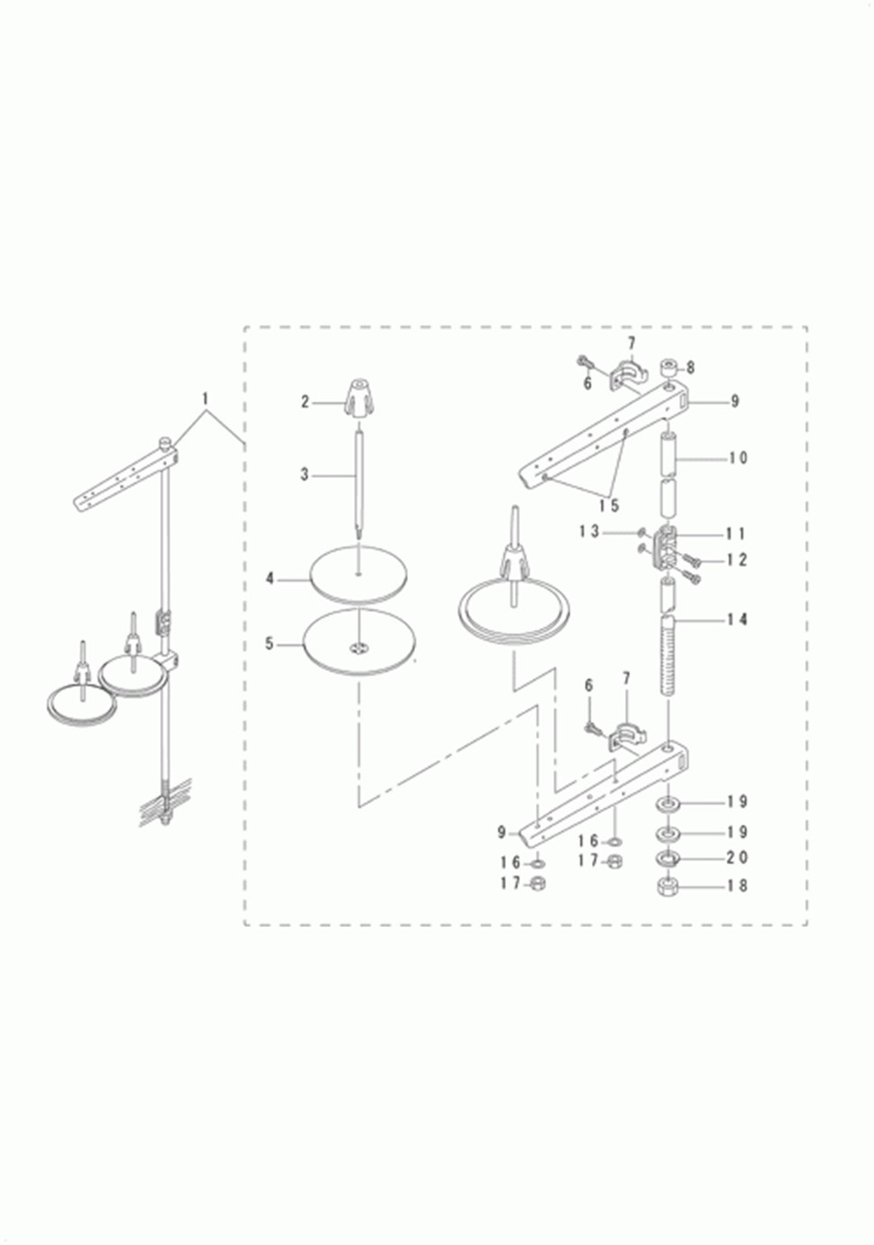 DU-140 - 11.THREAD STAND COMPONENTS