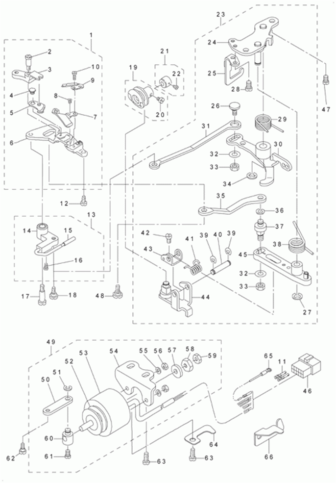 DLM-5400N-7 - 6. THREAD TRIMMER COMPONENTS