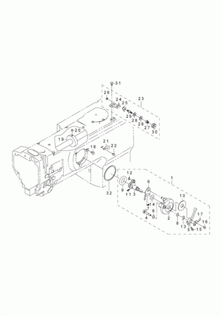 LU-1508H - 8.LOWER THREAD WINDER MECHANISM COMPONENTS