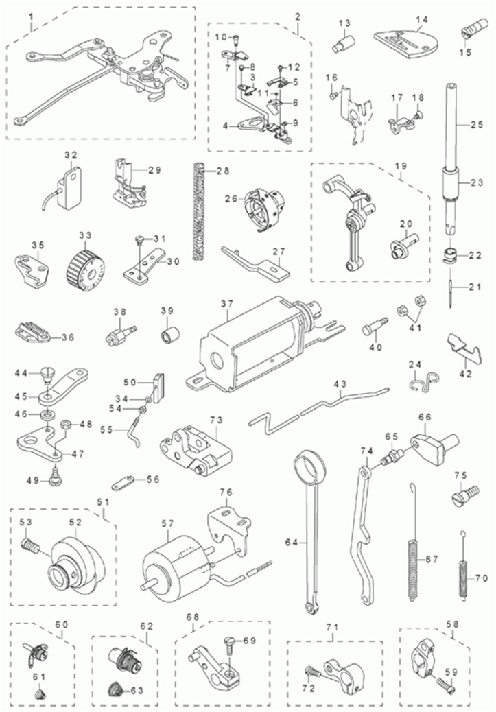 DDL-8700-7 - 14. EXCLUSIVE PARTS FOR DDL-8700J-7