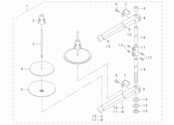 LBH-1790 - 16. THREAD STAND COMPONENTS