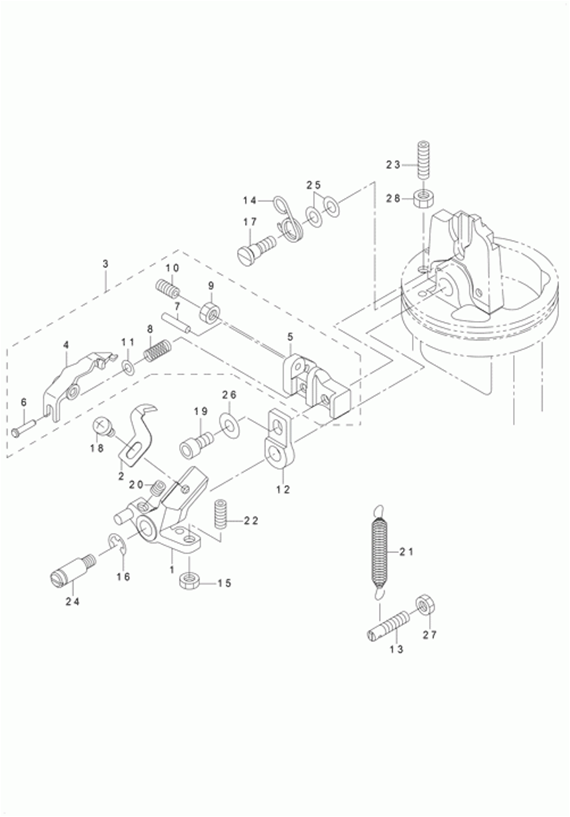 MEB-3200CS - 8. LOWER THREAD CUTTING COMPONENTS (3) (FOR MEB-3200TS, TA)