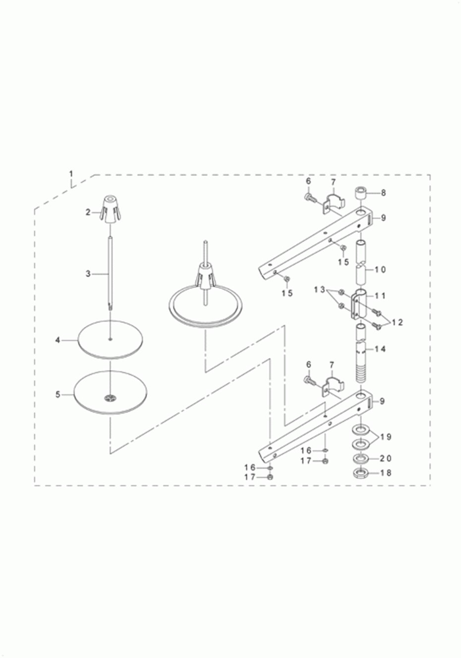 AMS-224C - 18.THREAD STAND COMPONENTS