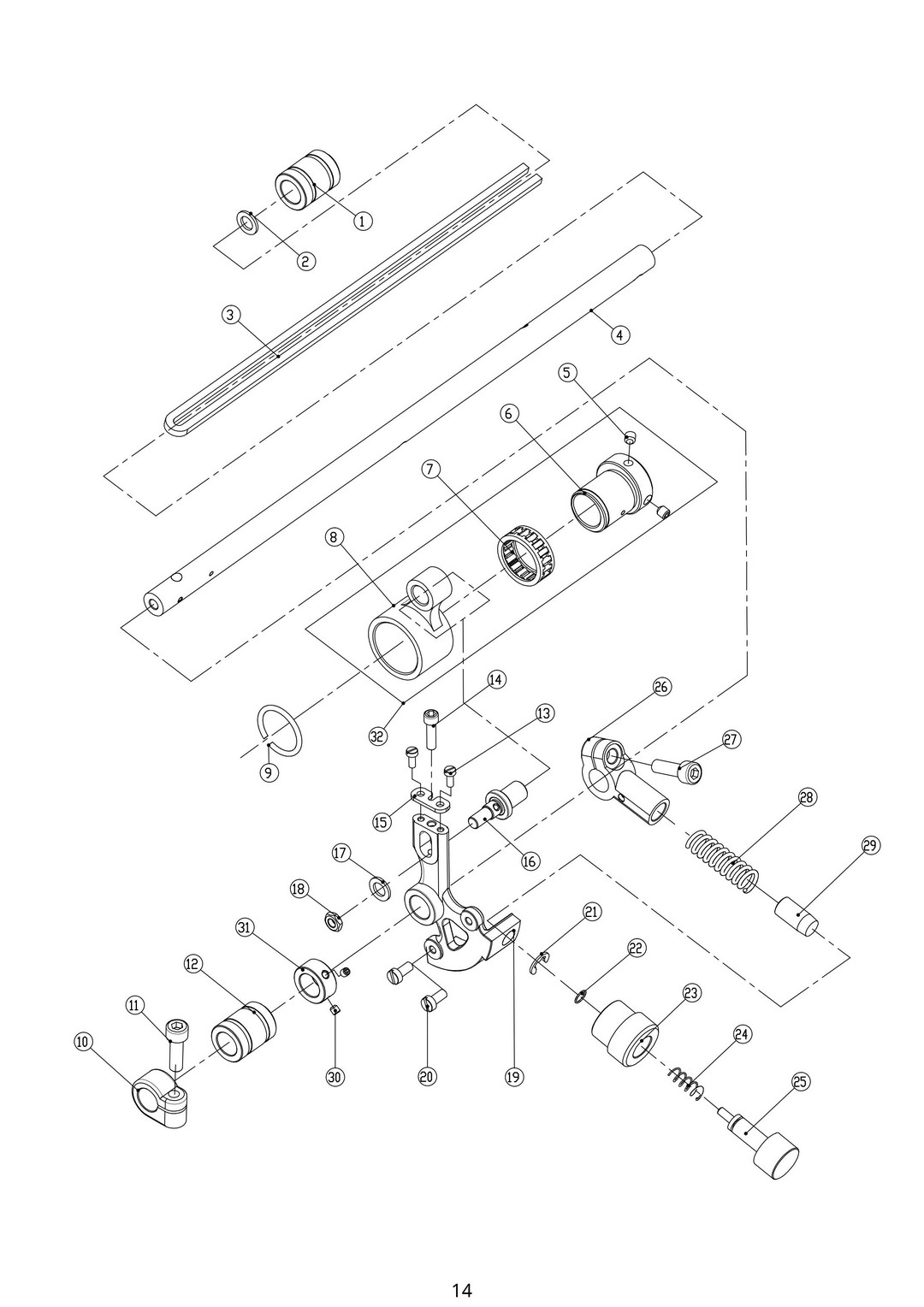 6 Looper Shaft Assemblies