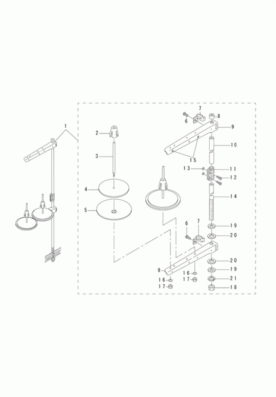 DSC-246 - 12.THREAD STAND COMPONENTS