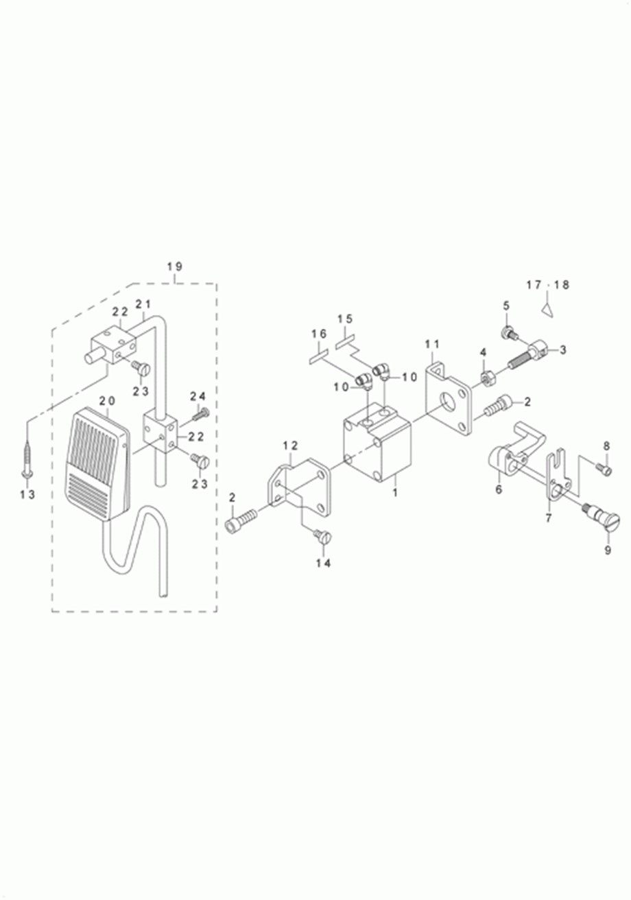 LU-1560 - 11.AUTOMATIC PRESSER LIFTING MECHANISM (OPTION) COMPONENTS