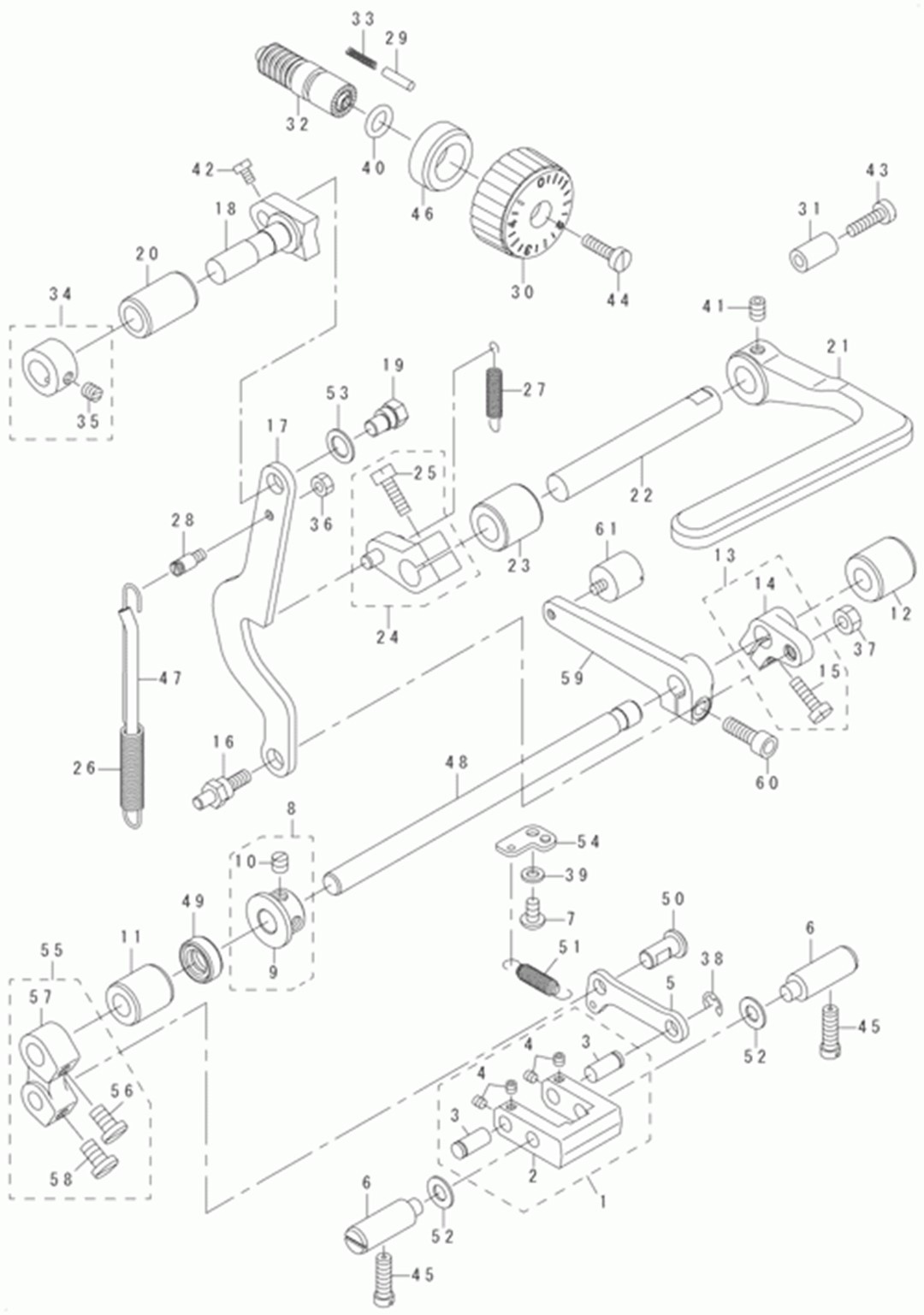 DLN-9010SS - 5. FEED ADJUST MECHANISM COMPONENTS