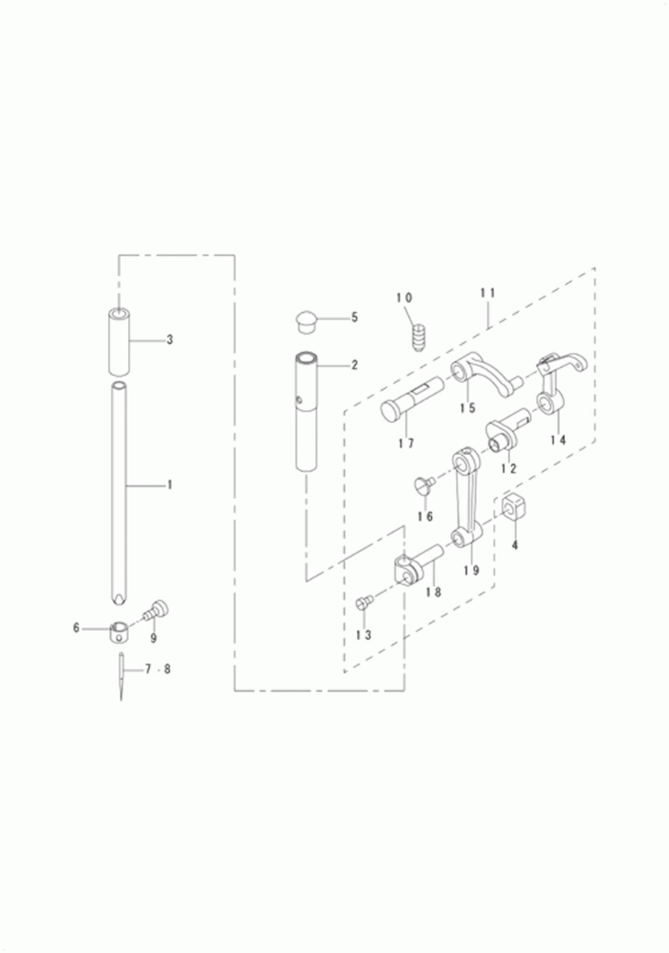 DU-140 - 3.NEEDLE BAR & THREAD TAKE-UP LEVER COMPONENTS