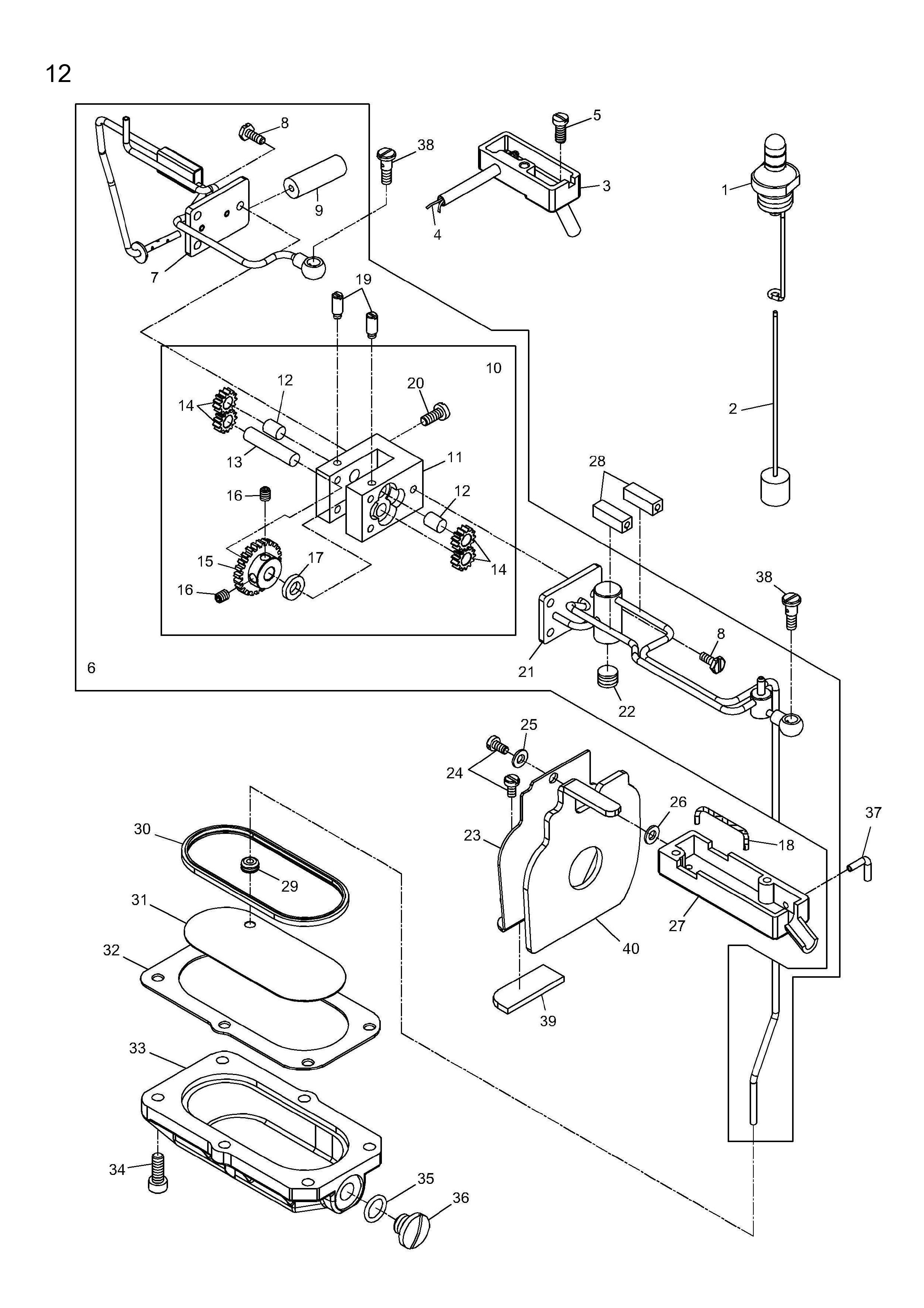 12 LUBRICATING MECHANISM фото