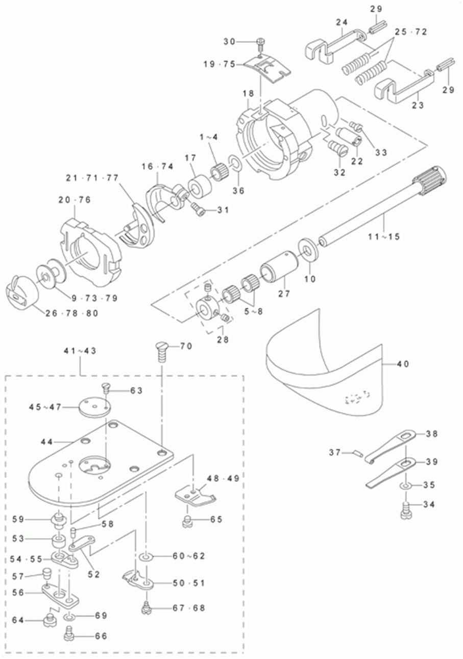 AMS-224C - 7.SHUTTLE DRIVER SHAFT COMPONENTS(1)