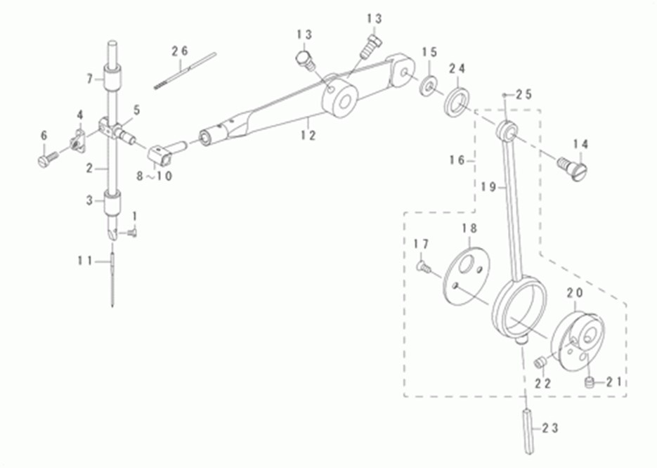 MB-1373 - 8. NEEDLE BAR DRIVING MECHANISM COMPONENTS