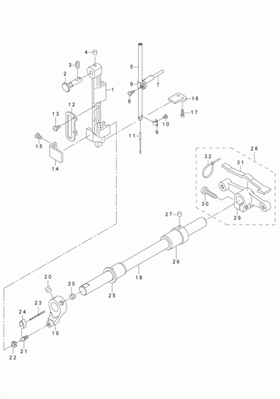 DNU-1541-7 - 3.NEEDLE BAR ROCKING COMPONENTS