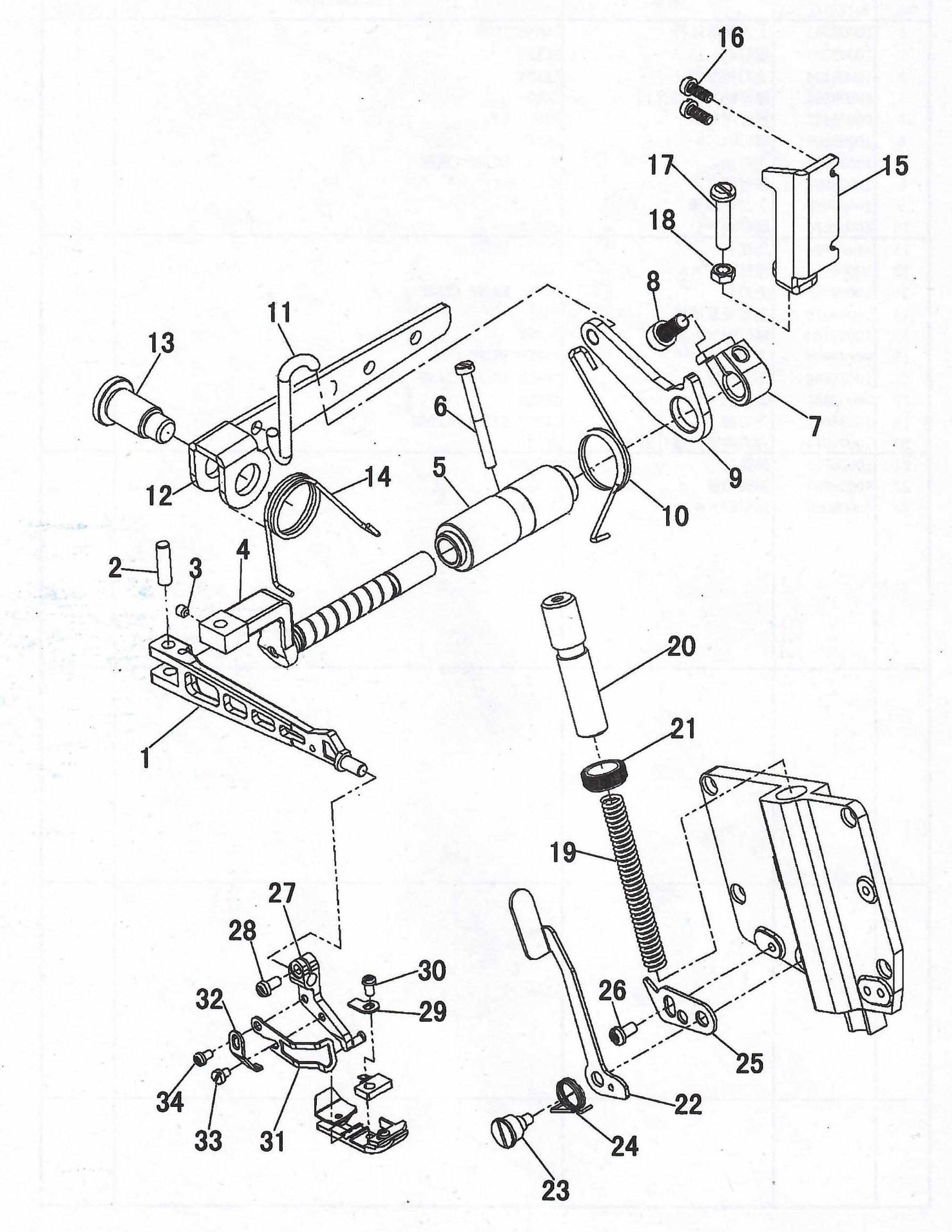 11 PRESSER FOOT MECHANISM