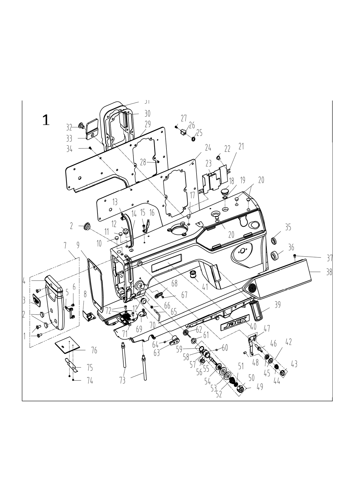 1. Machine Frame & Miscellaneous Cover Components фото