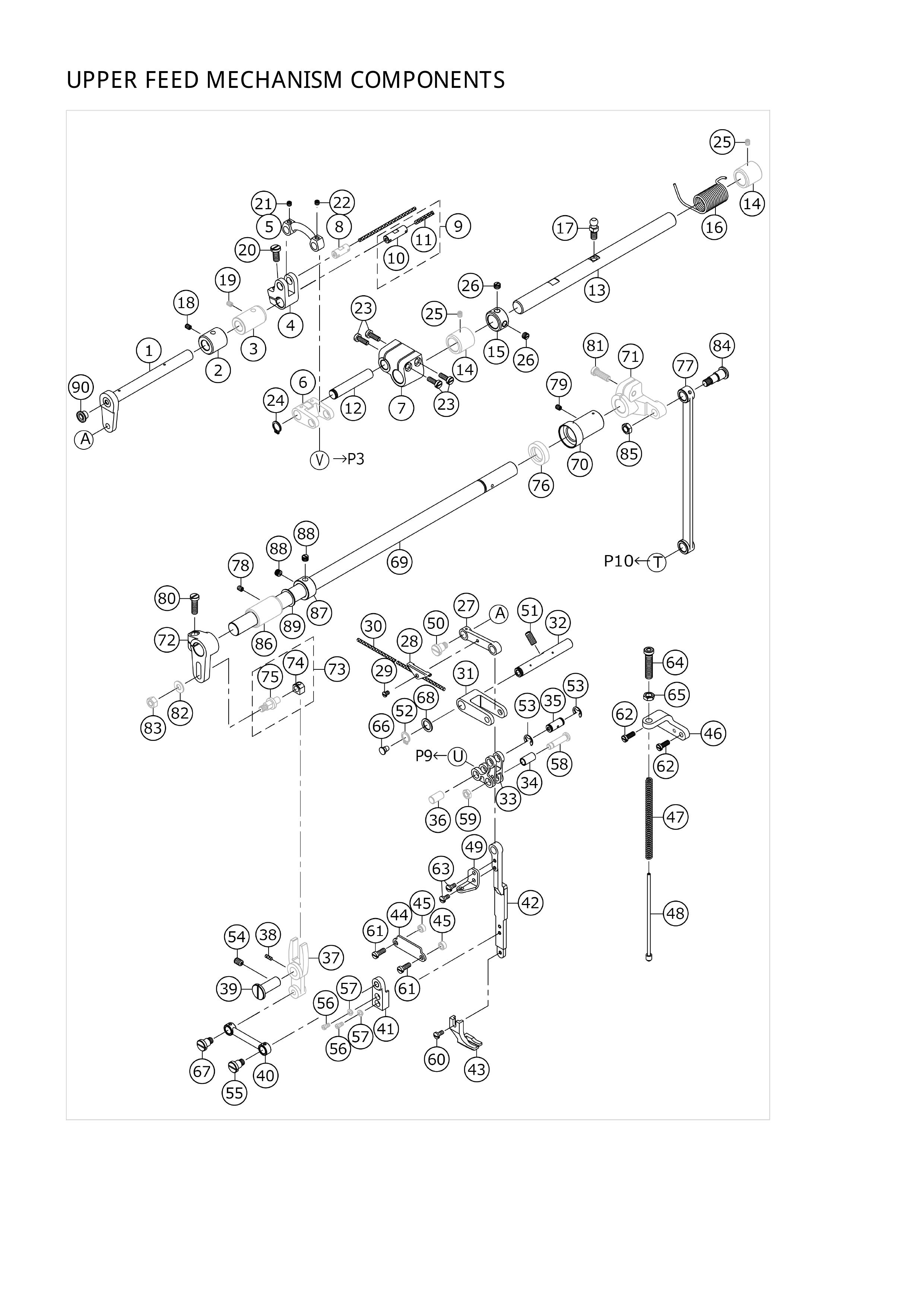 4. UPPER FEED MECHANISM COMPONENTS