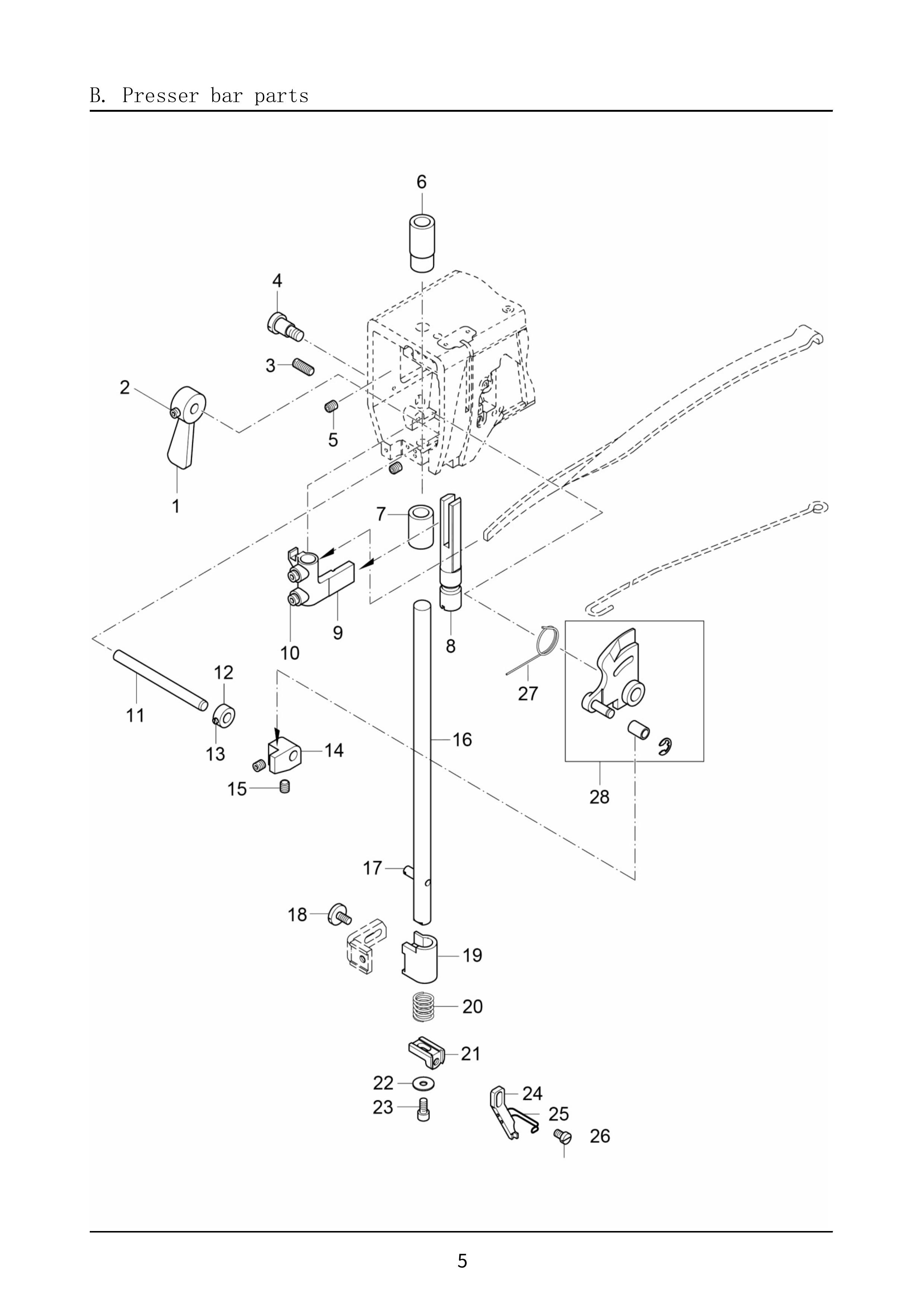 2 PRESSER BAR PARTS фото