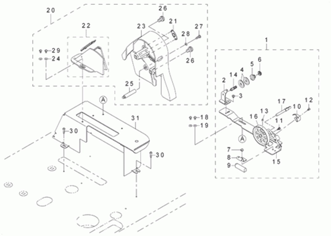 DLN-6390 - 11.BELT COVER & BOBBIN COMPONENTS