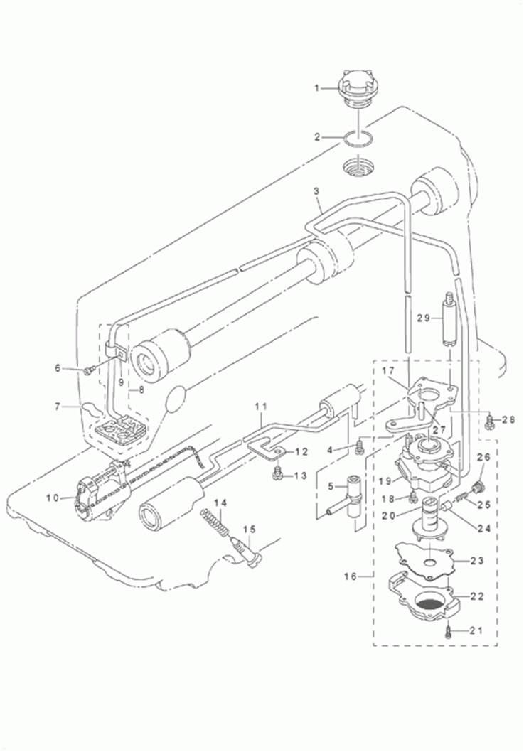 DDL-8700 - 6. OIL LUBLICATION COMPONENTS