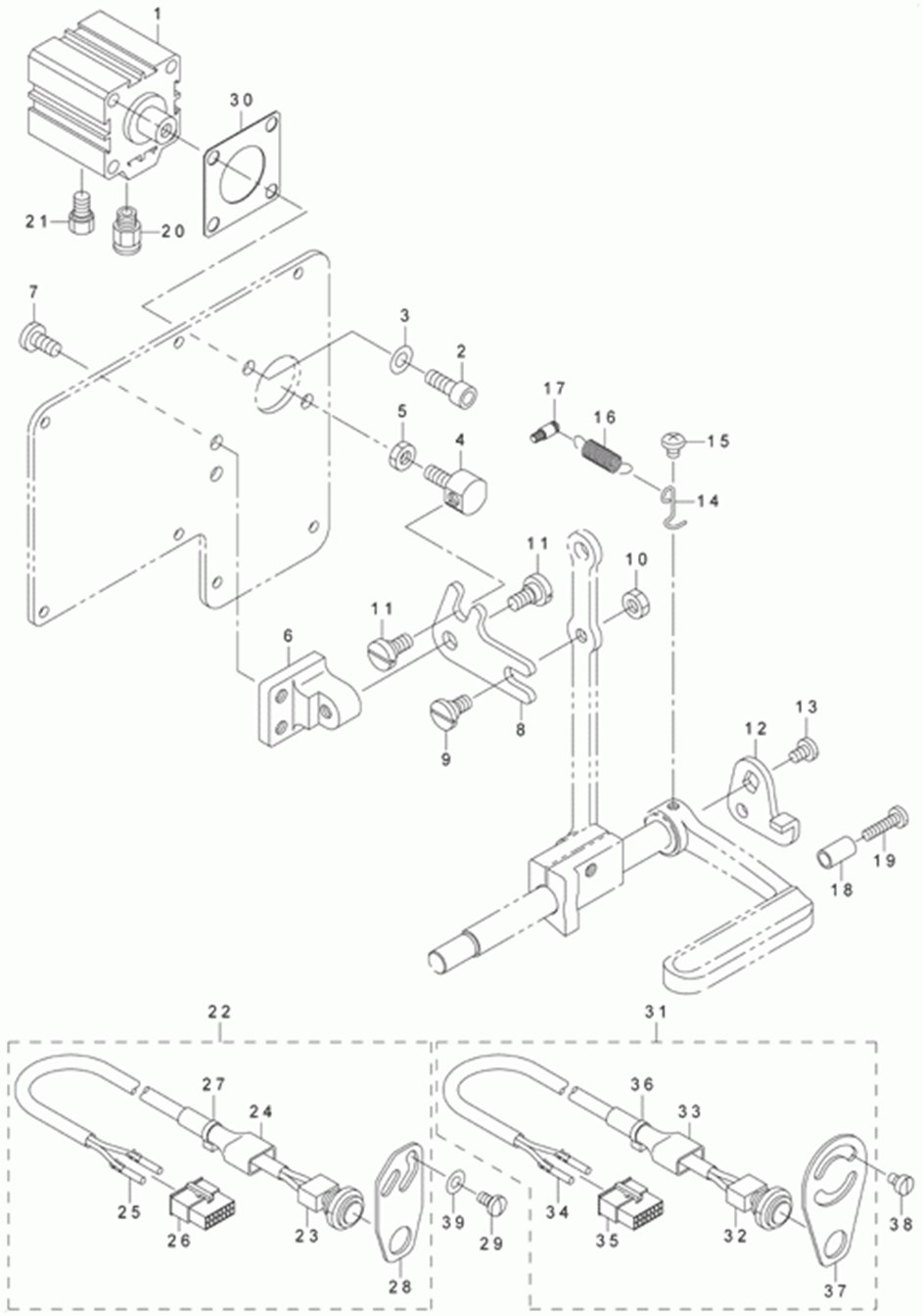 LU-1510 - 8.AUTOMATIC BACK COMPONENTS (FOR LU-1510-7)