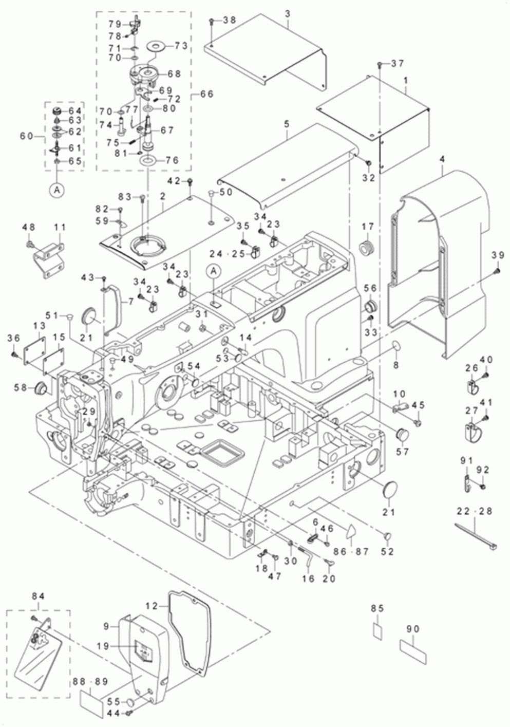 AMS-215D - 1.FRAME & MISCELLANEOUS COVER COMPONENTS (1) 