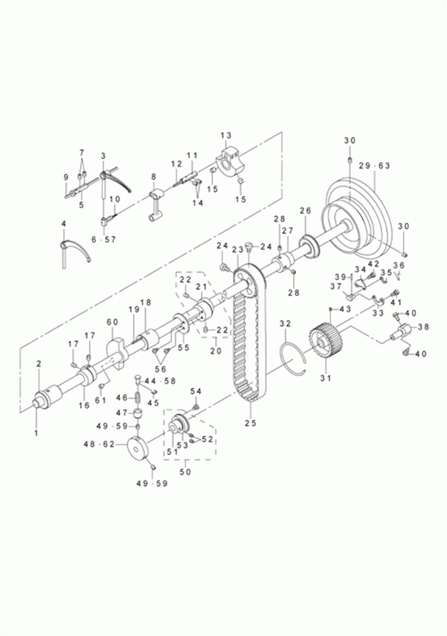 LU-1510 - 2.UPPER SHAFT,LOWER SHAFT DRIVING & BALANCE COMPONENTS