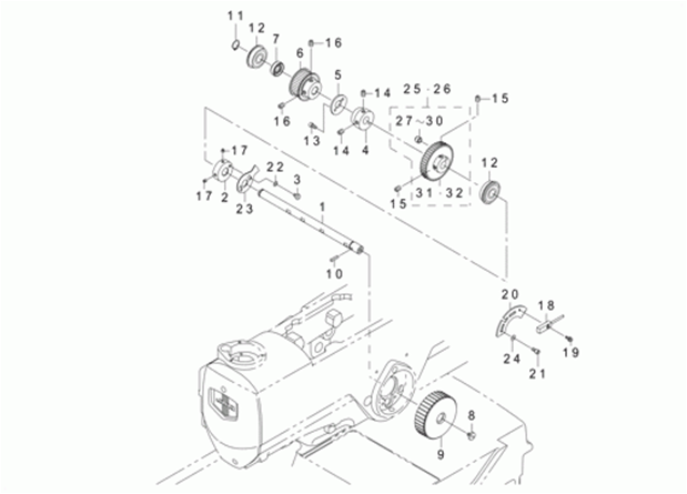 MEB-3200CS - 15. UPPER SHAFT COMPONENTS