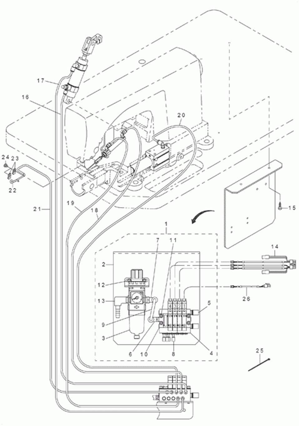 DLN-6390 - 13.PNEUMATIC & ELECTRIC COMPONENTS (EXCLUSIVE PARTS FOR DLN-6390-7)