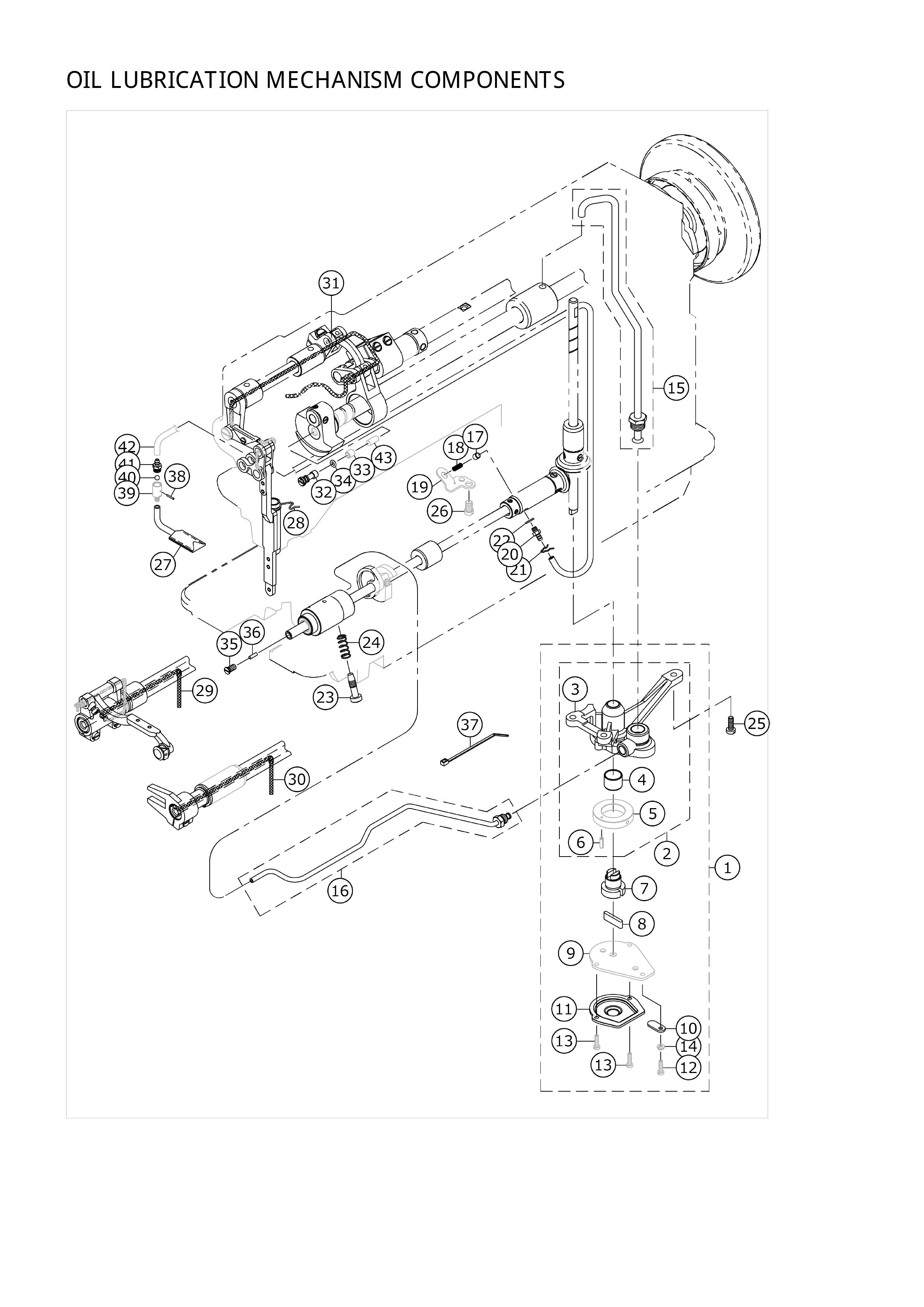 10. OIL LUBRICATION MECHANISM COMPONENTS