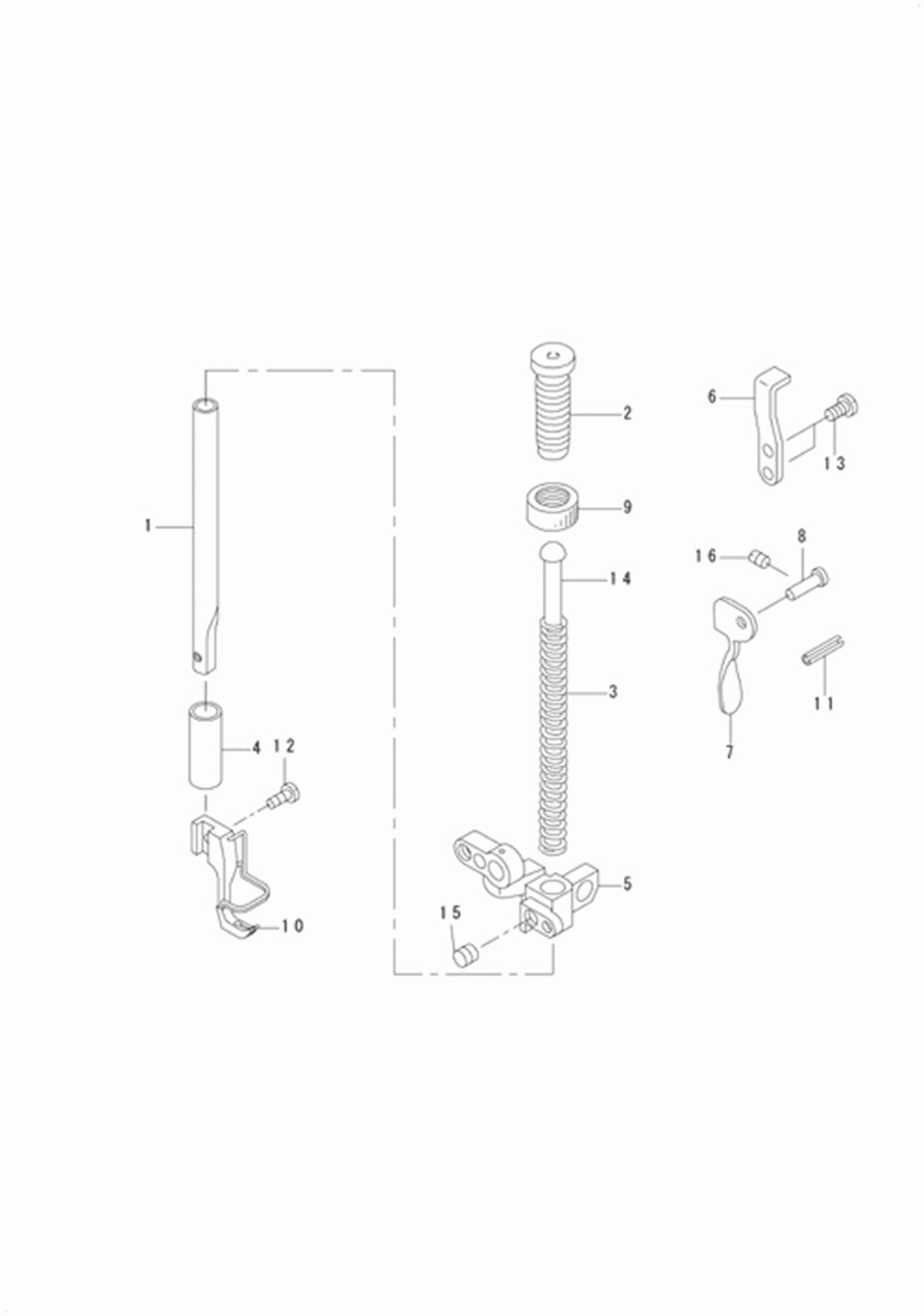 DU-140 - 4.PRESSER BAR COMPONENTS