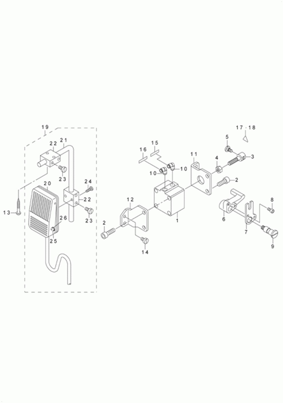 DNU-1541-7 - 12.AUTOMATIC PRESSER LIFTING MECHANISM (OPTION) COMPONENTS