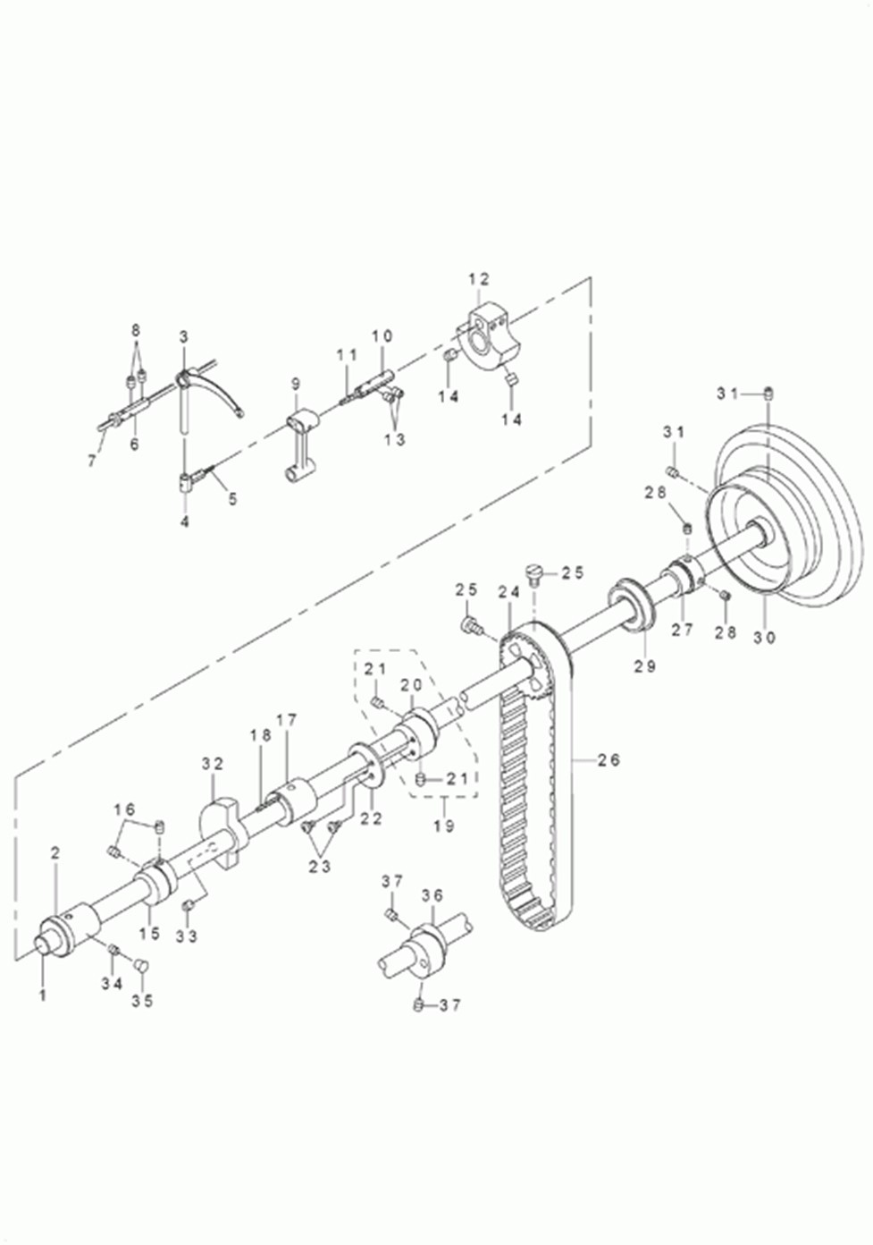 DNU-1541S - 2.UPPER SHAFT DRIVING & BALANCE COMPONENTS