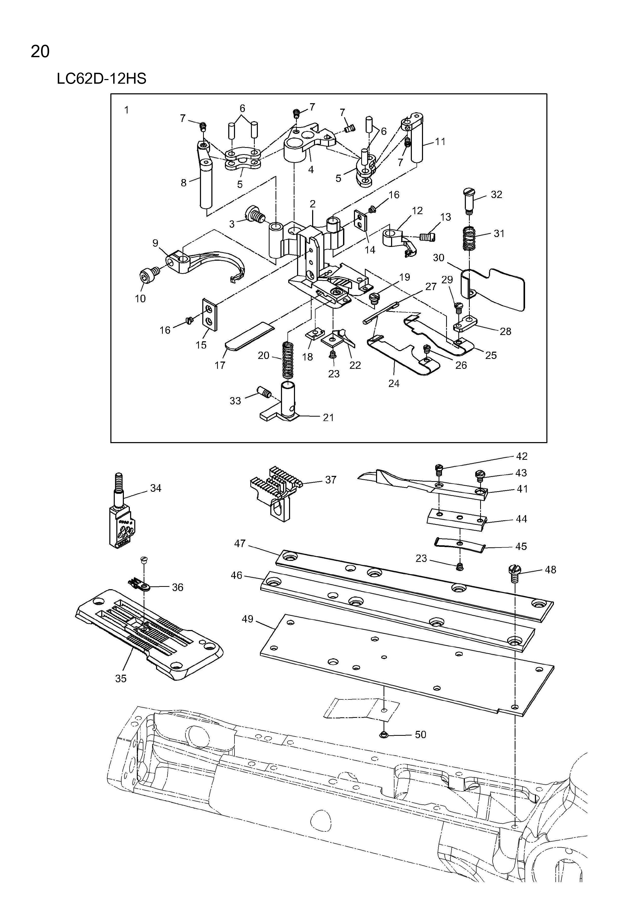 20 LC62D-12HS EXCLUSIVE PARTS фото