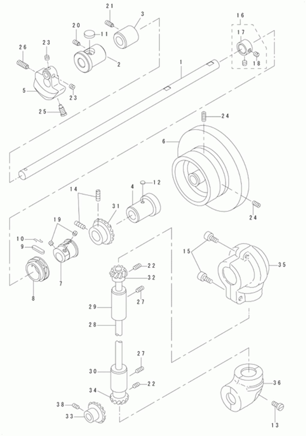 DU-140 - 2.MAIN SHAFT & ARM SHAFT COMPONENTS