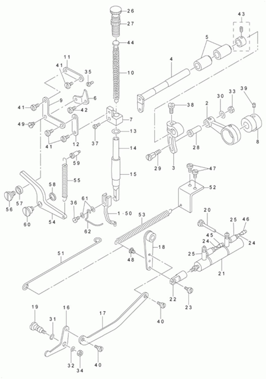 AMS-223C - 5. PRESSER MECHANISM COMPONENTS