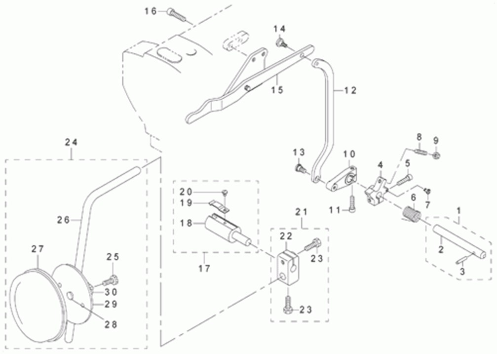 DNU-1541S - 9. KNEE LIFTING COMPONENTS