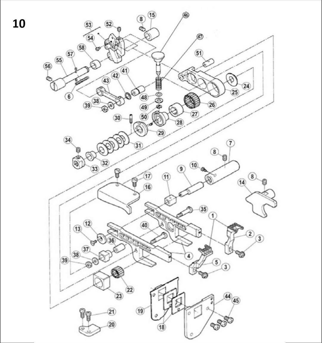 10 Feed Dog Holder Assemblies