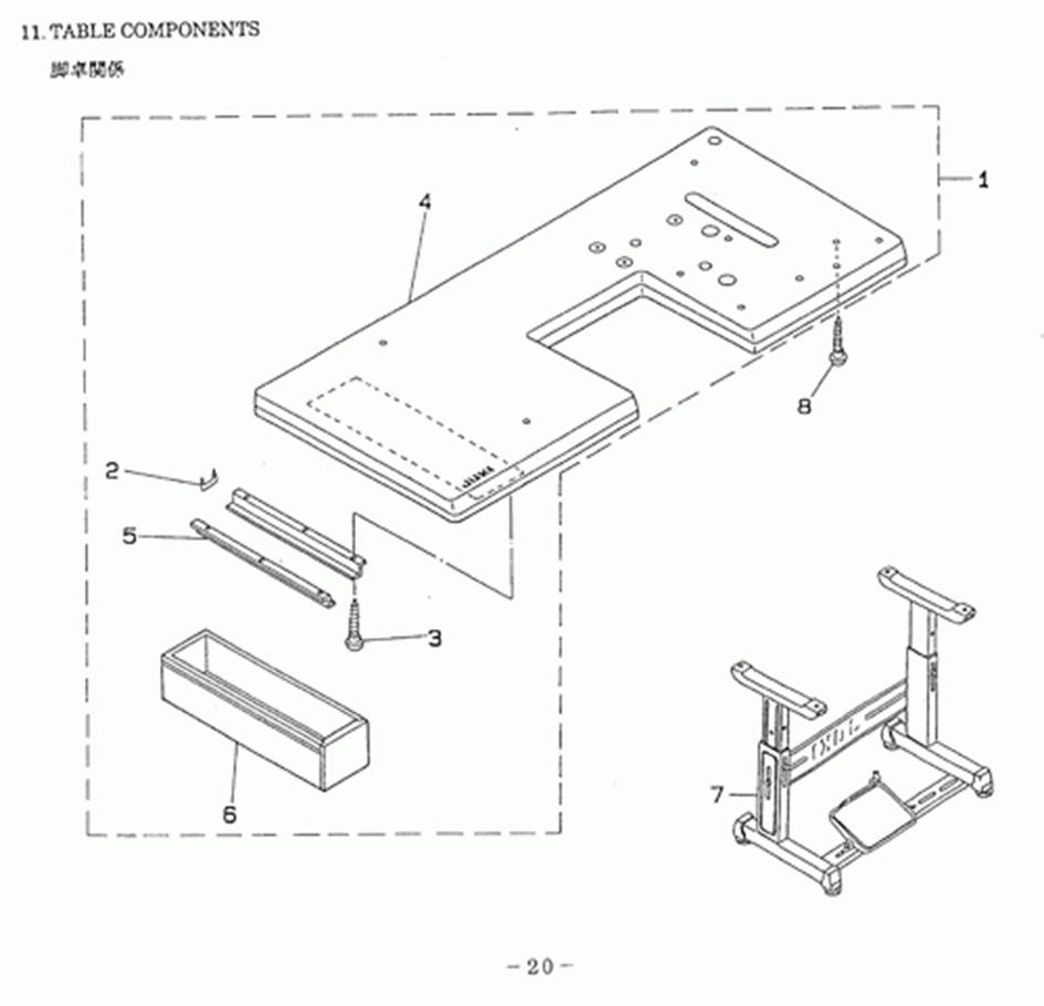 DSC-245-7 - 11.TABLE COMPONENTS