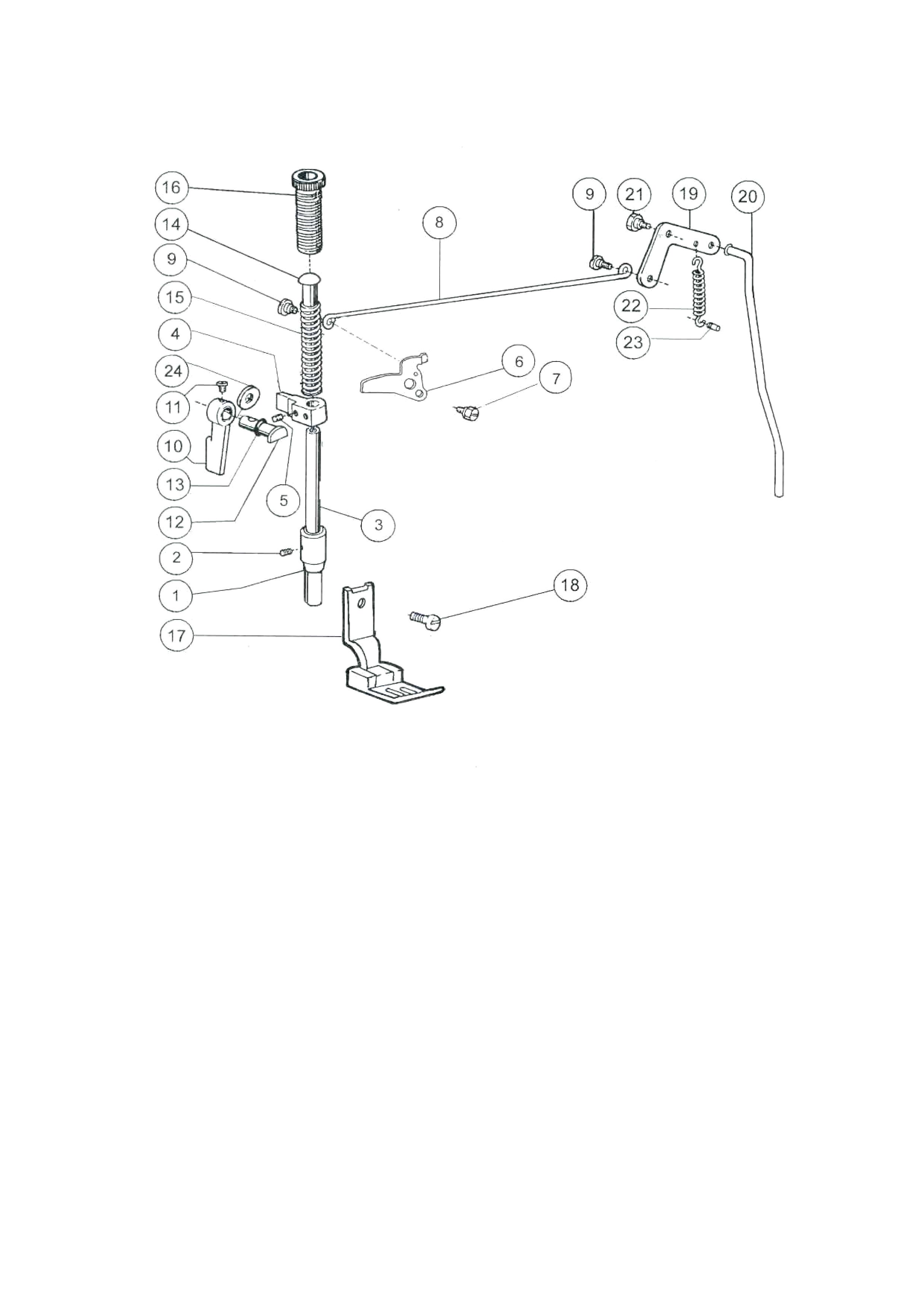 4 PRESSER FOOT LIFT PARTS