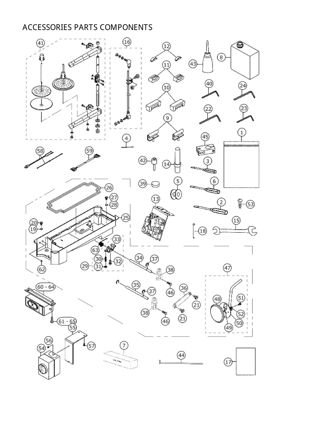 9 ACCESSORIES PARTS COMPONENTS