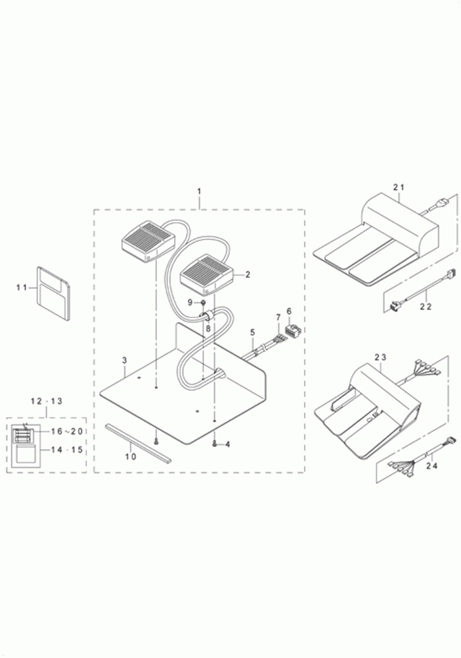 AMS-215D - 19.PEDAL & ELECTRICAL EQUIPMENT ACCESSORIE PART COMPONENTS