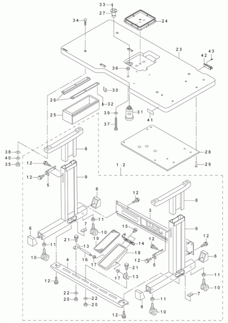 AMS-210D - 16.TABLE COMPONENTS