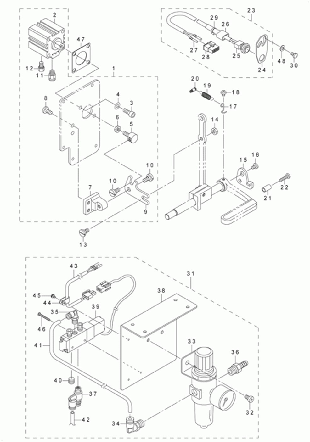 LU-1508H - 14.AUTOMATIC BACK COMPONENTS (FOR LU-1508 OPTIONAL PARTS)