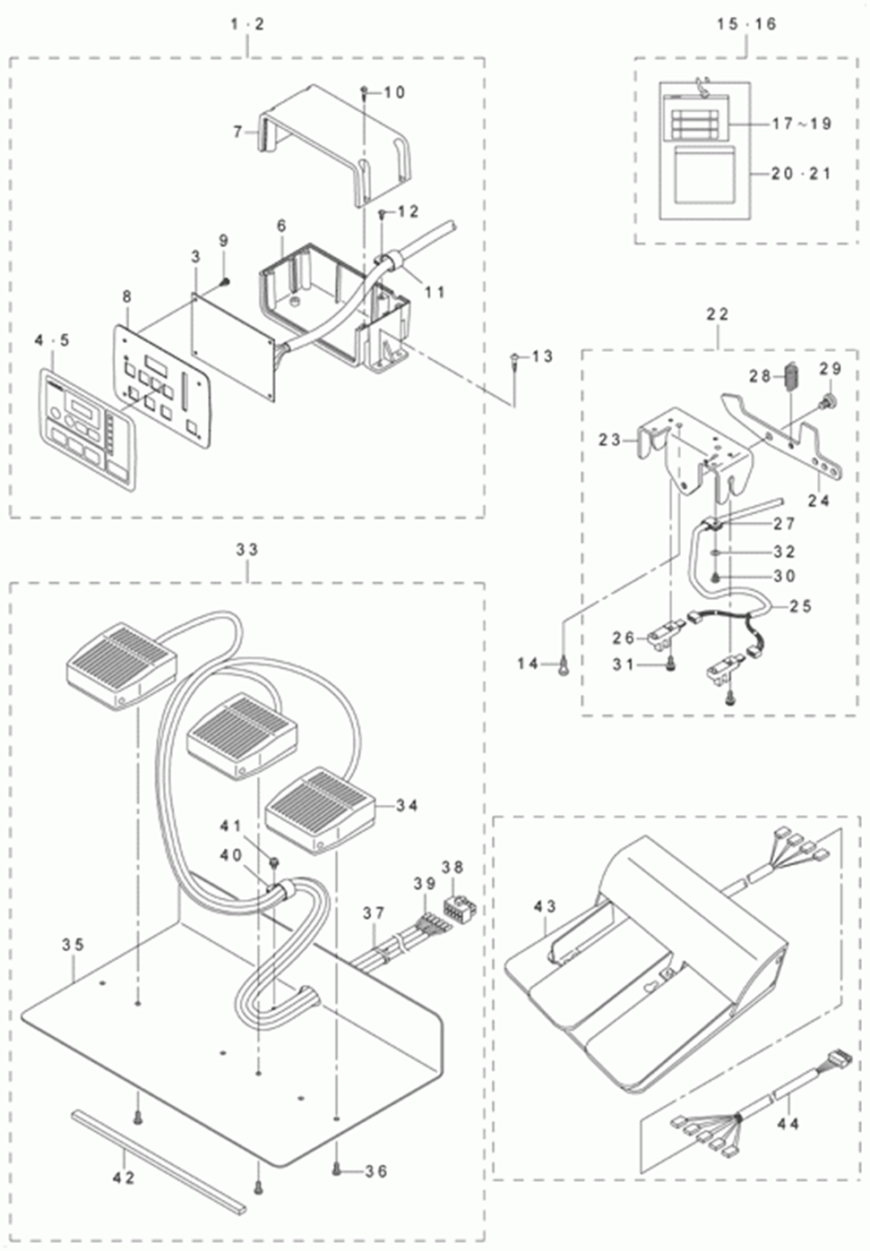 LK-1910 - 16.OPERATION BOX & PEDAL COMPONENTS