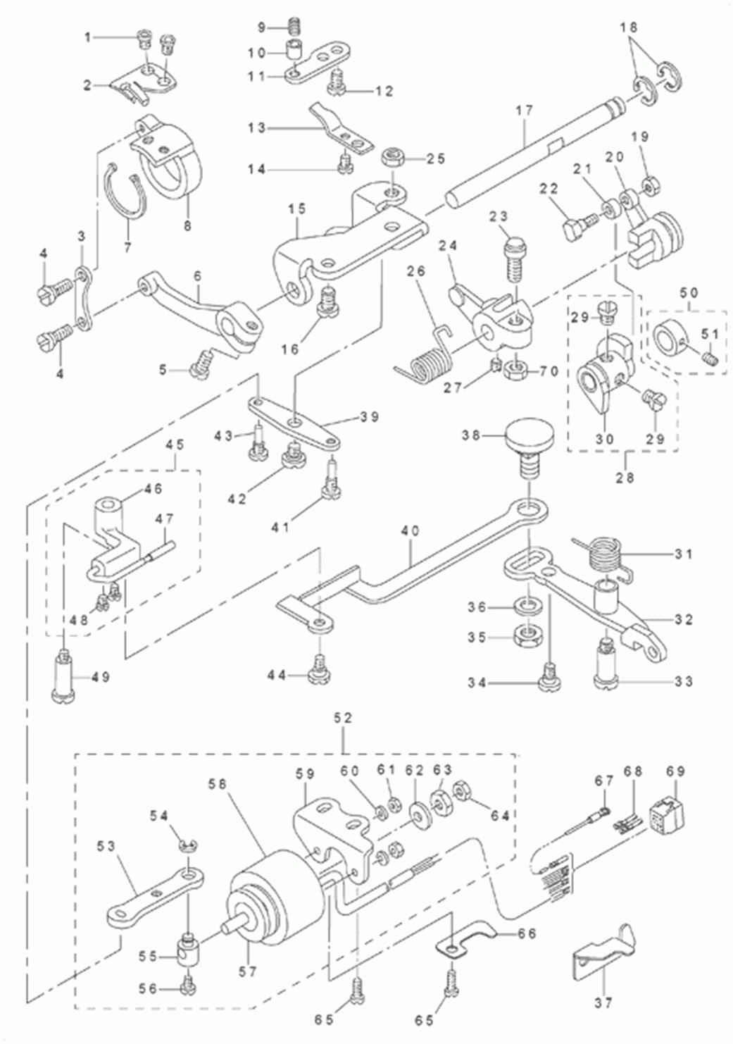 DMN-5420N-7 - 6.THREAD TRIMMER MECHANISM COMPONENTS